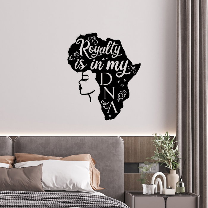 Wallity Royalty Is In My Dna Escultura de Pared Negra